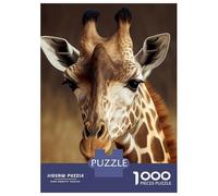 Rompecabezas para Adultos 1000 Piezas Giraffe Animal Nature Rompecabezas Juguete Decoración De Pared Vacaciones En Casa Matar El Tiempo Juego Desafiante Regalos 38x26cm/1000pcs