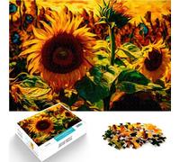 Rompecabezas para Adultos 1000 Piezas Girasol Estilo Vangogh Juegos educativos Decoración del hogar Regalo de Obra de Arte 75x50cm