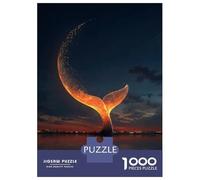 Rompecabezas para Adultos 1000 Piezas Glowing Whale Tail at Sunset Rompecabezas para Adultos Juegos Relajantes Regalos para Mujeres Juegos Desafiantes Regalos 70x50cm/1000pcs