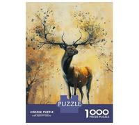 Rompecabezas para Adultos 1000 Piezas Golden Deer Rompecabezas para Adultos Juguete Decoración De Pared Análisis Y Lógica Juego Desafiante Regalos 70x50cm/1000pcs