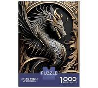 Rompecabezas para Adultos 1000 Piezas Golden Dragon Wings Rompecabezas Juegos Divertidos Vacaciones En Casa Matar El Tiempo Oferta como Regalos para Toda La Familia 38x26cm/1000pcs