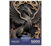 Rompecabezas para Adultos 1000 Piezas Golden Legend Dragon Rompecabezas Juguete Decoración De Pared Vacaciones En Casa Matar El Tiempo Juego Desafiante Regalos 70x50cm/1000pcs