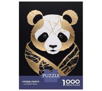 Rompecabezas para Adultos 1000 Piezas Golden Panda Kintsugi Art Rompecabezas Juegos para Relajarse Vacaciones En Casa Matar El Tiempo Actividades Divertidas En Casa 70x50cm/1000pcs