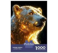 Rompecabezas para Adultos 1000 Piezas Golden Polar Bear Animal Rompecabezas Juguete Decoración De Pared Vacaciones En Casa Matar El Tiempo Juego Desafiante Regalos 38x26cm/1000pcs