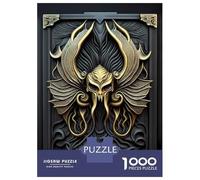 Rompecabezas para Adultos 1000 Piezas Golden Skull Kraken Rompecabezas Juegos Divertidos Vacaciones En Casa Matar El Tiempo Oferta como Regalos para Toda La Familia 38x26cm/1000pcs