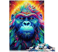 Rompecabezas para adultos 1000 piezas gorilas coloridos juguete educativo antiestrés rompecabezas 50x70cm juego educativo para cumpleaños Navidad