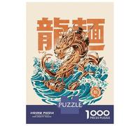 Rompecabezas para Adultos 1000 Piezas Great Ramen Dragon Rompecabezas para Adultos Juguetes DIY Análisis Y Lógica Diversión En Casa Actividades, 38x26cm/1000pcs