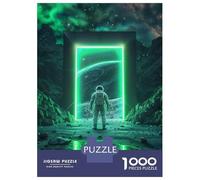 Rompecabezas para Adultos 1000 Piezas Green Space Neon Portal Rompecabezas para Adolescentes Juegos Relajantes Análisis Y Lógica Cumpleaños Y Navidad 52x38cm/1000pcs