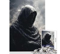 Rompecabezas para Adultos 1000 Piezas Grim Reaper en la Oscuridad cósmica Decoración del hogar Juguetes Gran Regalo Juego Familiar Mejorar el Amor Entre Parejas Tamaño 38x26cm