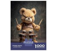 Rompecabezas Para Adultos 1000 Piezas Grumpy Teddy Bear Drummer Poster, Picture, Metal Print, Paint by Creed Rompecabezas Para Adultos Juegos Relajantes Regalos Para Mujeres Oferta Como Regalos Para T
