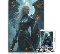 Rompecabezas para Adultos, 1000 Piezas, Guerrero angelical, Hermoso diseño, Juego, decoración, Juguetes antiestrés, tamaño 38x26cm