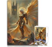 Rompecabezas para Adultos, 1000 Piezas, Guerrero angelical, Hermoso diseño, Juego, decoración, Juguetes antiestrés, tamaño 38x26cm