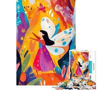 Rompecabezas para Adultos 1000 Piezas Hada fauvista en un Vibrante Bosque mágico Rompecabezas para Adultos Juguetes DIY Desafío difícil Oferta Regalos para Toda la Familia (Tamaño 50x75cm)