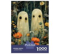 Rompecabezas para Adultos 1000 Piezas Halloween Floral Night Rompecabezas para Adolescentes Juegos Familiares Difícil Difícil Cumpleaños Y Navidad 70x50cm/1000pcs