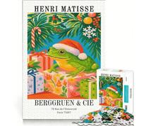 Rompecabezas para Adultos 1000 Piezas Henri Matisse Rana Navideña Lámina Artística Juego de Acertijos Interesante Reducción del Estrés Regalo de Juego Desafiante 38x26cm