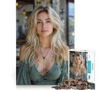 Rompecabezas para Adultos,1000 Piezas,Hermosa Joven,diseño Limpio,decoración,Juego Divertido para Pensar,Tiempo Acogedor,Regalo de cumpleaños,pasatiempo (50x75cm)