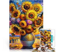 Rompecabezas para Adultos 1000 Piezas Hermoso Girasol Juguetes adictivos Que desafían la Inteligencia Cerebral Una Obra de Arte 38x26cm