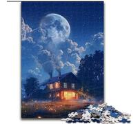 Rompecabezas para Adultos, 1000 Piezas, Hermoso hogar bajo Estrellas de Colores, Rompecabezas de cartulina, decoración del hogar, Juego de ingenio para Adolescentes y Familia, tamaño 38x26cm