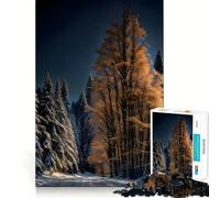 Rompecabezas para Adultos,1000 Piezas,Hermoso Paisaje Invernal,Arte de Corte preciso,Juego Creativo,Juguete,Tiempo de Juego Relajante,Escena navideña,Arte (38x26cm)