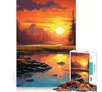Rompecabezas para Adultos,1000 Piezas,Hermosos paisajes Naturales,Arte de Corte preciso,Juego Divertido para concentrarse,Juego para Relajarse,decoración navideña para la Pared (38x26cm)