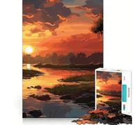 Rompecabezas para Adultos,1000 Piezas,Hermosos paisajes Naturales,Arte de Corte preciso,Juego Divertido para concentrarse,Juego para Relajarse,decoración navideña para la Pared (38x26cm)