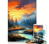 Rompecabezas para Adultos,1000 Piezas,Hermosos paisajes Naturales,Arte de Corte preciso,Juego Divertido para concentrarse,Juego para Relajarse,decoración navideña para la Pared (38x26cm)
