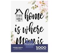 Rompecabezas para Adultos 1000 Piezas Home Is Where Mom Is Rompecabezas Juguete Decoración De Pared Vacaciones En Casa Matar El Tiempo Juego Desafiante Regalos 52x38cm/1000pcs