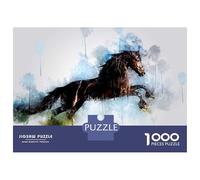 Rompecabezas para Adultos 1000 Piezas Horse Jumping Rompecabezas para Adultos Juguetes DIY Regalo De Cumpleaños Juego Desafiante Regalos 52x38cm/1000pcs