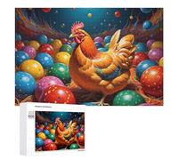 Rompecabezas para adultos, 1000 piezas, huevos de gallina coloridos, fantasía, adolescentes, rompecabezas para decoración del hogar, cumpleaños único y regalos, 1000 piezas