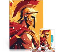 Rompecabezas para Adultos 1000 Piezas Ilustración de Arte Minimalista de Soldado Guerrero Espartano Juegos educativos Una Obra de Arte 52x38cm