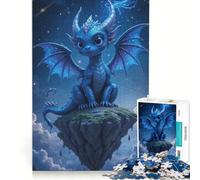 Rompecabezas para Adultos, 1000 Piezas, Isla Flotante del Dragón, Juego Familiar, decoración del hogar, con Piezas de Formas aleatorias Que encajan Perfectamente 38x26cm