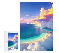 Rompecabezas para adultos, 1000 piezas Island Paradise Skyview Puzzles para adultos, juguetes antiestrés, ensamblaje de patrones, actividades divertidas para el hogar, 1000 unidades