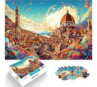 Rompecabezas para adultos 1000 piezas Italia. Florencia. Rompecabezas interesantes para reducir El Estrés. Análisis y lógica para adolescentes a partir de 14 Años. 26 x 38 cm