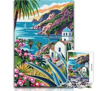 Rompecabezas para Adultos 1000 Piezas Italia Islas Eolias Arte Minimalista Juego desafiante Juguetes Aprendizaje Educativo Arte Obra Regalo Tamaño 38x26cm