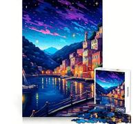 Rompecabezas para Adultos,1000 Piezas,Italia,Viaje,Pixel Art,Arte de Corte Fino,Juego Creativo para el Cerebro,Juego para Momentos de Tranquilidad,Arte navideño para el Ocio 50x75cm