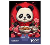Rompecabezas para Adultos 1000 Piezas Japan Panda Ramen Ruby Art Rompecabezas para Adultos Juegos Relajantes Regalos para Mujeres Juegos Desafiantes Regalos 70x50cm/1000pcs