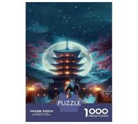 Rompecabezas para Adultos 1000 Piezas Japanese Pagoda Night Scene Rompecabezas para Adolescentes Juego De Ingenio Mejora La Memoria Actividades Divertidas En Casa 52x38cm/1000pcs