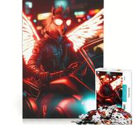 Rompecabezas para Adultos 1000 Piezas Jinete de Pegaso Neón Juegos Divertidos Entrena tu Cerebro y Tus Manos fortalece el Amor Entre Parejas 38x26cm