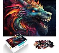 Rompecabezas para adultos, 1000 piezas, juego de preguntas de dragón y luna de 19.7 x 29.5 pulgadas, regalos secretos de Papá Noel para adolescentes de 14 años en adelante