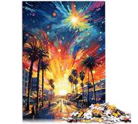 Rompecabezas para adultos, 1000 piezas, juego de rompecabezas de playa de Venecia con piezas totalmente entrelazadas de forma aleatoria, 10.3 x 14.9 pulgadas para niños de 14 años