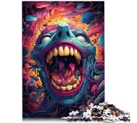 Rompecabezas para adultos 1000 piezas juego de rompecabezas monstruo 26x38cm Decoración de pared Regalos únicos de cumpleaños y Navidad para los 14 años y más