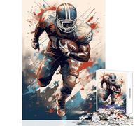 Rompecabezas para Adultos 1000 Piezas Jugador de fútbol Americano Juguetes antiestrés Regalos para Mujeres y Hombres Juego Imposible Actividades Divertidas en casa tamaño 38x26cm