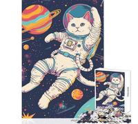 Rompecabezas para Adultos 1000 Piezas Juguete de Astronauta Feliz decoración de Pared Regalo de Amigo Secreto Juegos relajantes colección de Artistas Bellas Artes tamaño 38x26cm