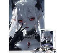 Rompecabezas para Adultos 1000 Piezas Juguete de Demonio de Pelo Blanco decoración de Pared Regalo para Mujeres y Hombres Juego práctico Que fomenta el Amor en Pareja tamaño 38x52cm
