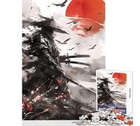 Rompecabezas para Adultos 1000 Piezas Juguete de Guerrero samurái japonés decoración de Pared Regalo de Amigo Secreto para Juego Educativo Ayuda a ejercitar el Cerebro tamaño 38x26cm
