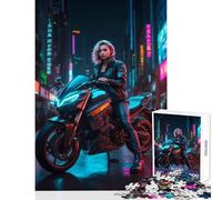 Rompecabezas para Adultos 1000 Piezas Juguete Educativo de Neon Guardian Obra de Arte Regalo Juego Educativo con póster a Juego y Hoja de Trivia tamaño 38x26cm