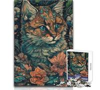 Rompecabezas para Adultos 1000 Piezas, Juguetes Abstractos para Gatos, Juegos educativos, decoración de Pared, Regalos para Amigos Secretos, tamaño 50x75cm