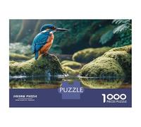 Rompecabezas para Adultos 1000 Piezas Kingfisher on Mossy Rock Rompecabezas para Adultos Juguete Decoración De Pared Patrón De Ensamblaje Actividades Divertidas En Casa 70x50cm/1000pcs