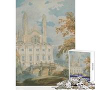 Rompecabezas para Adultos 1000 Piezas King'S College Cambridge Decoración del hogar Juguetes Regalo de cumpleaños Juego práctico Interacción Entre Padres e Hijos tamaño 50x75cm