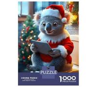 Rompecabezas para Adultos 1000 Piezas Koala Santa on Toilet Rompecabezas para Adultos Juegos Divertidos Decoración del Hogar Actividades Divertidas En Casa 52x38cm/1000pcs